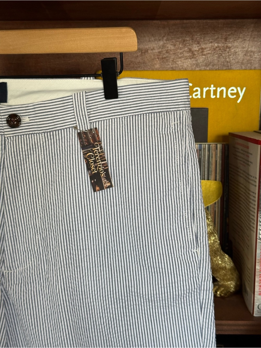 J. Crew - Navy and White Seersucker Stripe Chinos - Men’s 36